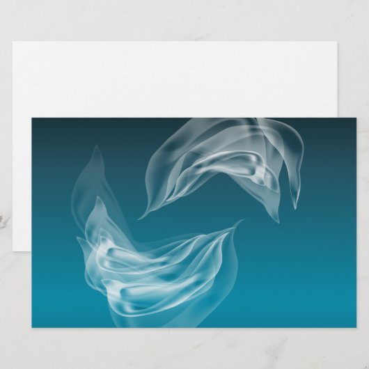 Abstracte Dolfijnen bij het spelen Briefpapier (Voorkant / Achterkant)