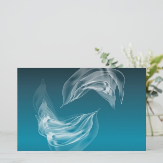 Abstracte Dolfijnen bij het spelen Briefpapier (Staand voorkant)