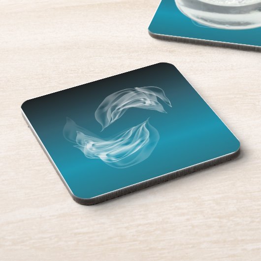 Abstracte Dolfijnen bij het spelen Drankjes Onderzetter (Linkerzijde)