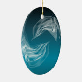 Abstracte Dolfijnen bij het spelen Keramisch Ornament (Rechts)