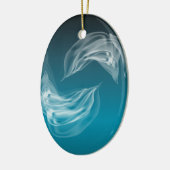 Abstracte Dolfijnen bij het spelen Keramisch Ornament (Links)