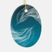 Abstracte Dolfijnen bij het spelen Keramisch Ornament (Achterkant)