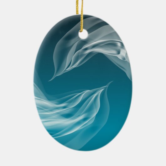 Abstracte Dolfijnen bij het spelen Keramisch Ornament (Achterkant)