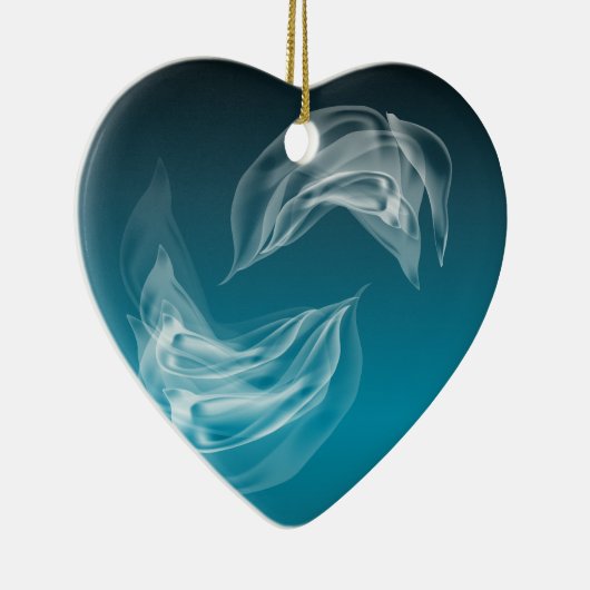 Abstracte Dolfijnen bij het spelen Keramisch Ornament (Rechts)