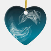 Abstracte Dolfijnen bij het spelen Keramisch Ornament (Voorkant)