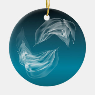 Abstracte Dolfijnen bij het spelen Keramisch Ornament