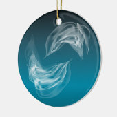 Abstracte Dolfijnen bij het spelen Keramisch Ornament (Links)