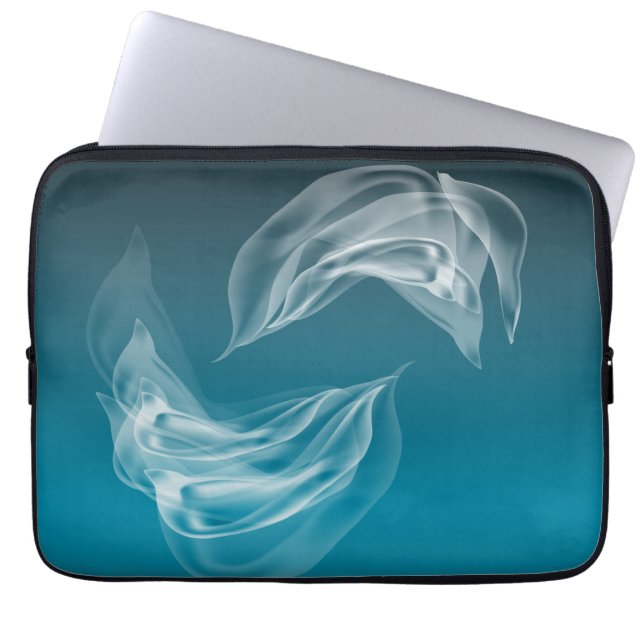 Abstracte Dolfijnen bij het spelen Laptop Sleeve (Voorkant)