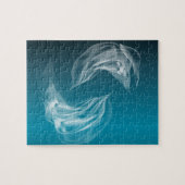 Abstracte Dolfijnen bij het spelen Legpuzzel (Horizontaal)