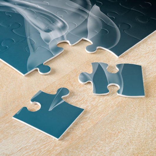 Abstracte Dolfijnen bij het spelen Legpuzzel (Zijkant)