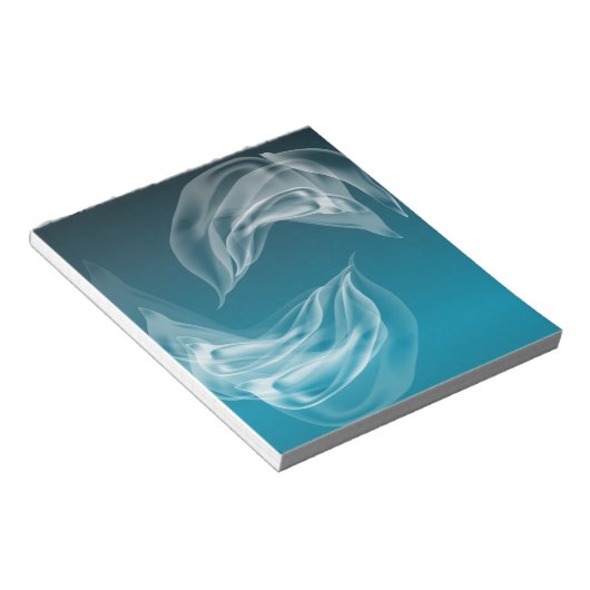 Abstracte Dolfijnen bij het spelen Notitieblok (Schuin)