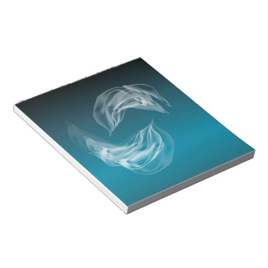 Abstracte Dolfijnen bij het spelen Notitieblok (Schuin)