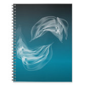 Abstracte Dolfijnen bij het spelen Notitieboek (Voorkant)