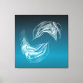 Abstracte dolfijnen bij Play Wrapped Canvas (Voorkant)