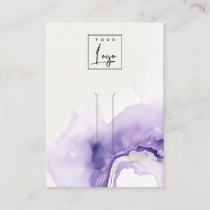 Abstracte donker lila aquarel agaten haarspeld log visitekaartje