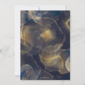 Abstracte donkerblauwe gouden kunstschilderijen kaart (Achterkant)