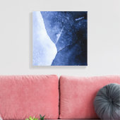 Abstracte donkerblauwe ijskunst canvas afdruk (Insitu (Woonkamer))
