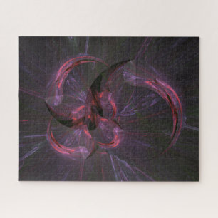Abstracte donkerbruine fractale kunst legpuzzel