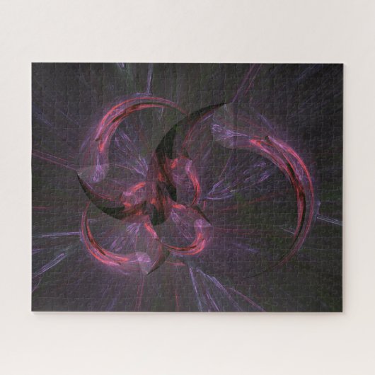 Abstracte donkere gotische fractalekunst legpuzzel (Horizontaal)