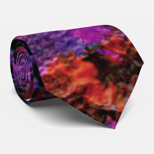 Abstracte donkere kleuren stropdas (Opgerold)