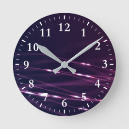 Abstracte Donkere Paarse lijnen met witte cijfers Grote Klok