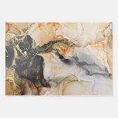 Abstracte donkere zwarte goudkleurige zwarte-alcoh inpakpapier vel (Voorkant)