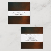 Abstracte donkergrijs vierkante visitekaartje (Voorkant / Achterkant)