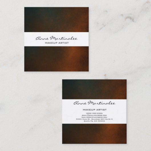 Abstracte donkergrijs vierkante visitekaartje (Voorkant / Achterkant)