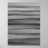 Abstracte donkergrijze watercolorlijnen kunst poster (Voorkant)