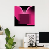Abstracte donkerroze luxe met zwarte AP0004 Poster (Thuiskantoor)