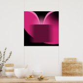 Abstracte donkerroze luxe met zwarte AP0004 Poster (Keuken)