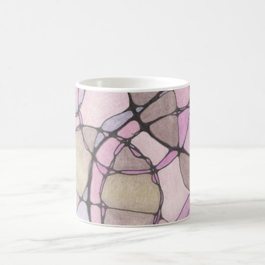 Abstracte doodle art mok. koffiemok (Center)