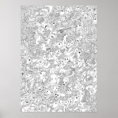 Abstracte doodle Art Poster (Voorkant)