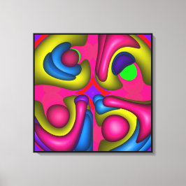 Abstracte Doodle Canvas Afdruk