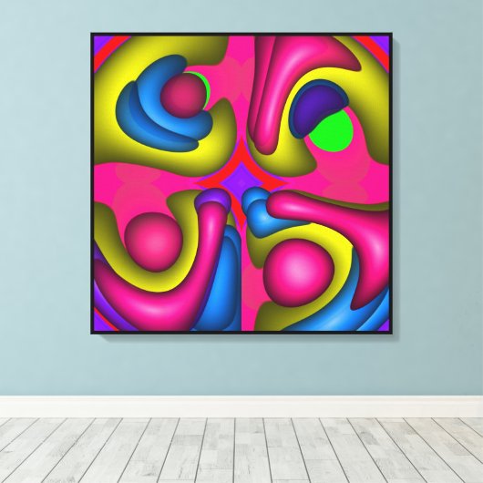 Abstracte Doodle Canvas Afdruk (Insitu (Houten vloer))