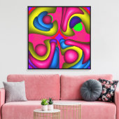 Abstracte Doodle Canvas Afdruk (Insitu (Woonkamer))