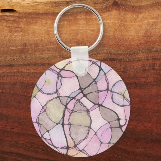 Abstracte doodle kunst sleutelhanger. sleutelhanger (Voorkant)