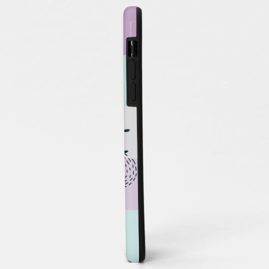 Abstracte Doodle Lila Mint Grijze Streep Aangepast Case-Mate iPhone Case (Achterkant/links)