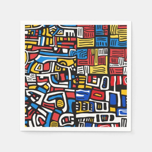 abstracte doodle modern servet (Voorkant)