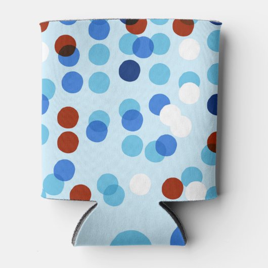 Abstracte Doodle: Naadloos dotpatroon Blikjeskoeler (Voorkant)