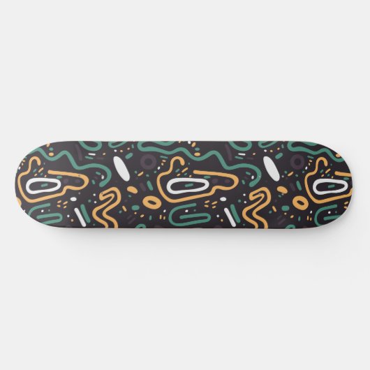 Abstracte Doodle Persoonlijk Skateboard (Horizontaal)