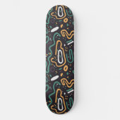 Abstracte Doodle Persoonlijk Skateboard (Voorkant)