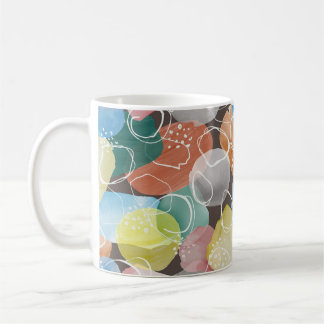 Abstracte Doodles: Waterverf minimalistische kunst Koffiemok