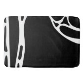 Abstracte Doodles Zwart-wit Badmat (Voorkant)