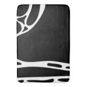 Abstracte Doodles Zwart-wit Badmat (Voorkant Verticaal)