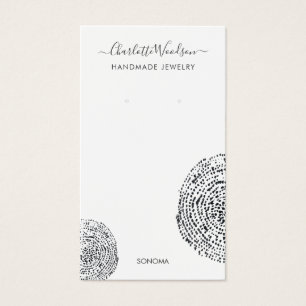 Abstracte, door penseel gekleurde cirkels die oorm visitekaartje