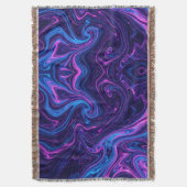Abstracte door wind geteisterde kosmische paarse d deken (Voorkant Verticaal)