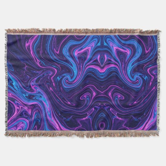 Abstracte door wind geteisterde kosmische paarse d deken (Voorkant)