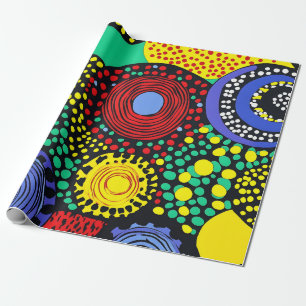 Abstracte dot art 3 cadeaupapier