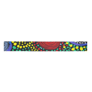 Abstracte dot art 3 satijnen lint